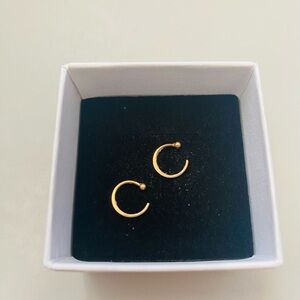 Melissa Joy Manning Gold Crescent Earrings
